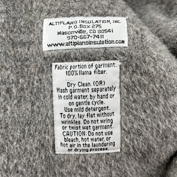 Altiplano Llama Double thickness Vaquero Vest Men's Medium Heather Gray Western - Picture 6 of 6